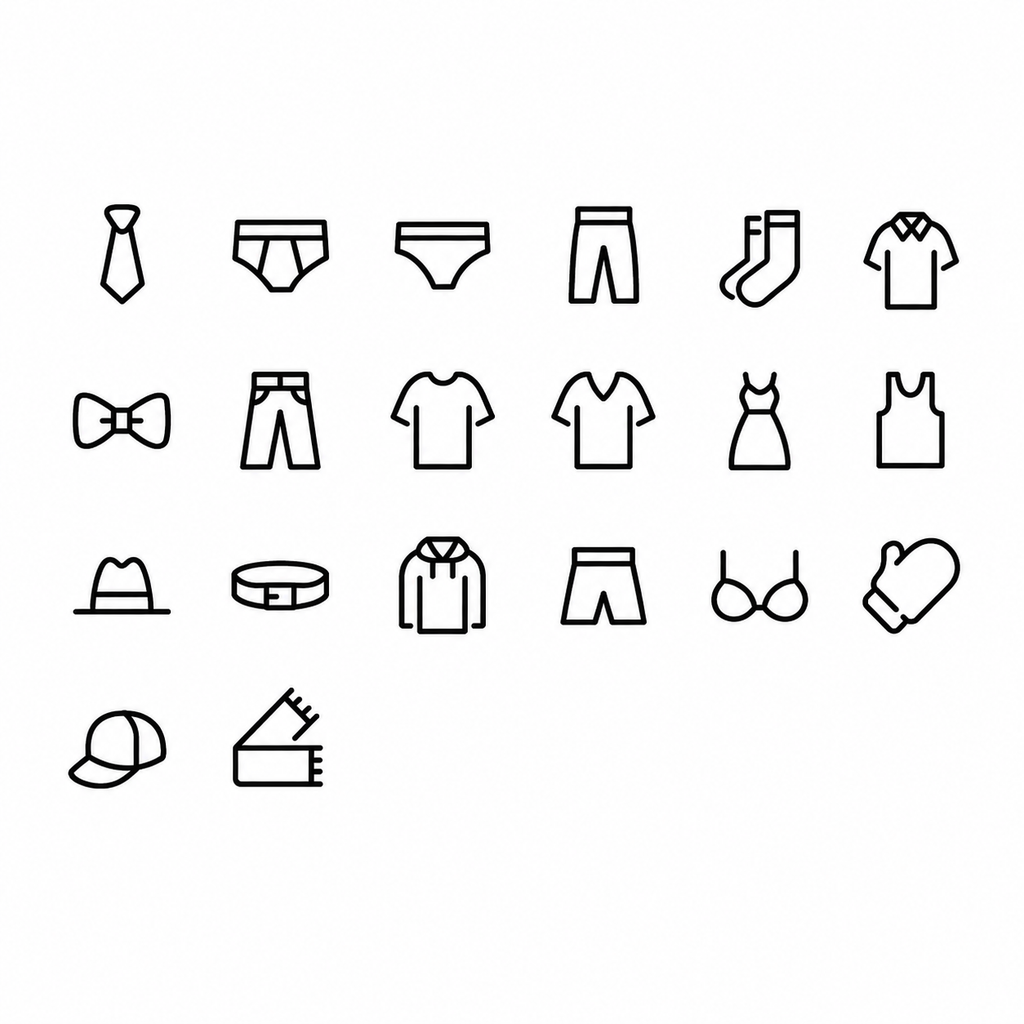 20PCS Clothing Label Decals for Dresser Drawers & Closet Organizers | Wardrobe Storage Bin Labels