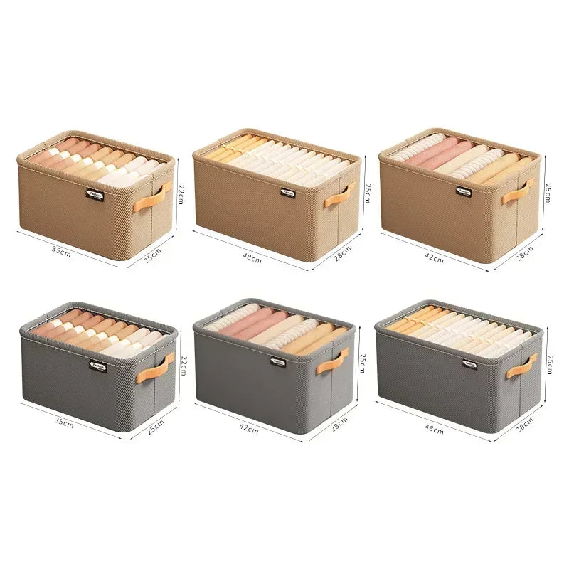Closet Storage Organizer Box – Foldable Fabric Bins for Clothes, Pants, Shirts & More