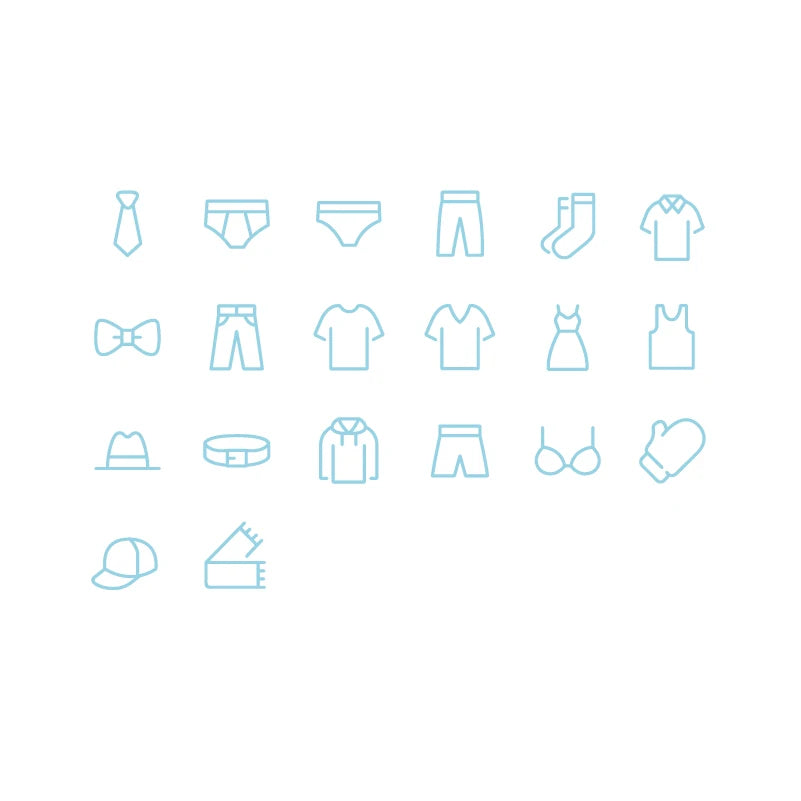 20PCS Clothing Label Decals for Dresser Drawers & Closet Organizers | Wardrobe Storage Bin Labels