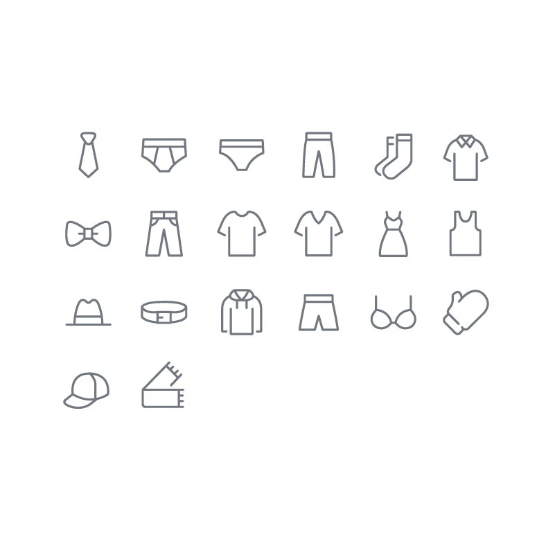 20PCS Clothing Label Decals for Dresser Drawers & Closet Organizers | Wardrobe Storage Bin Labels