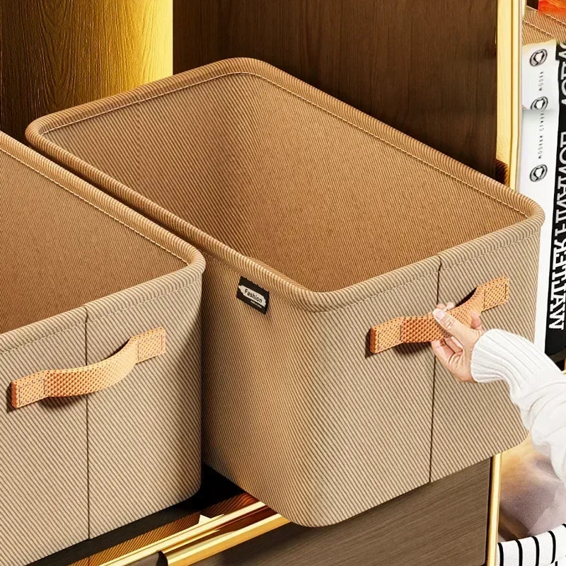 Closet Storage Organizer Box – Foldable Fabric Bins for Clothes, Pants, Shirts & More
