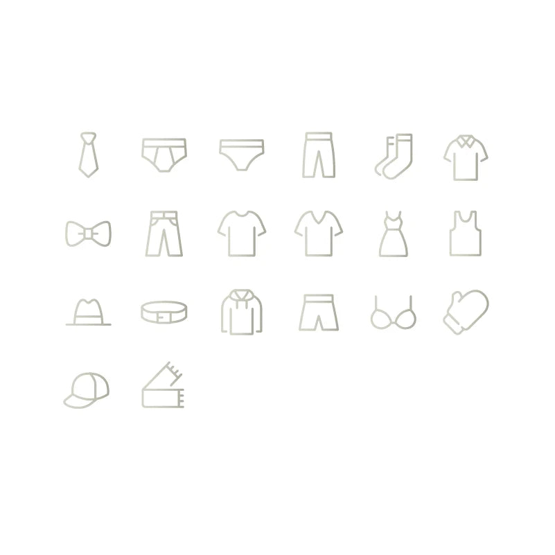20PCS Clothing Label Decals for Dresser Drawers & Closet Organizers | Wardrobe Storage Bin Labels
