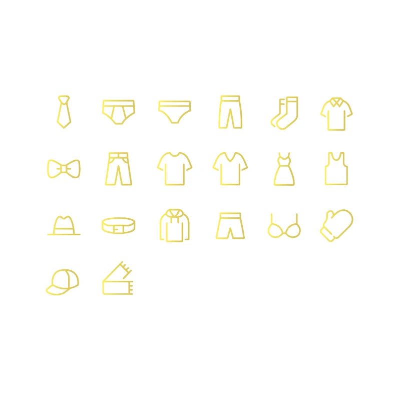 20PCS Clothing Label Decals for Dresser Drawers & Closet Organizers | Wardrobe Storage Bin Labels