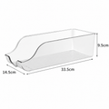 Clear Fridge Can Organizer | Refrigerator Soda Can Storage Bin for Kitchen, Pantry & Beverage Organization